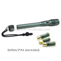 3 Beleuchtungsmodi 3 AA Batteriebetriebene Halbautomatik Aluminium Cree T6 10W grüne LED Taschenlampe